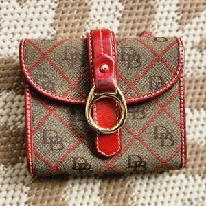 D&B Wallet Red leather Vintage